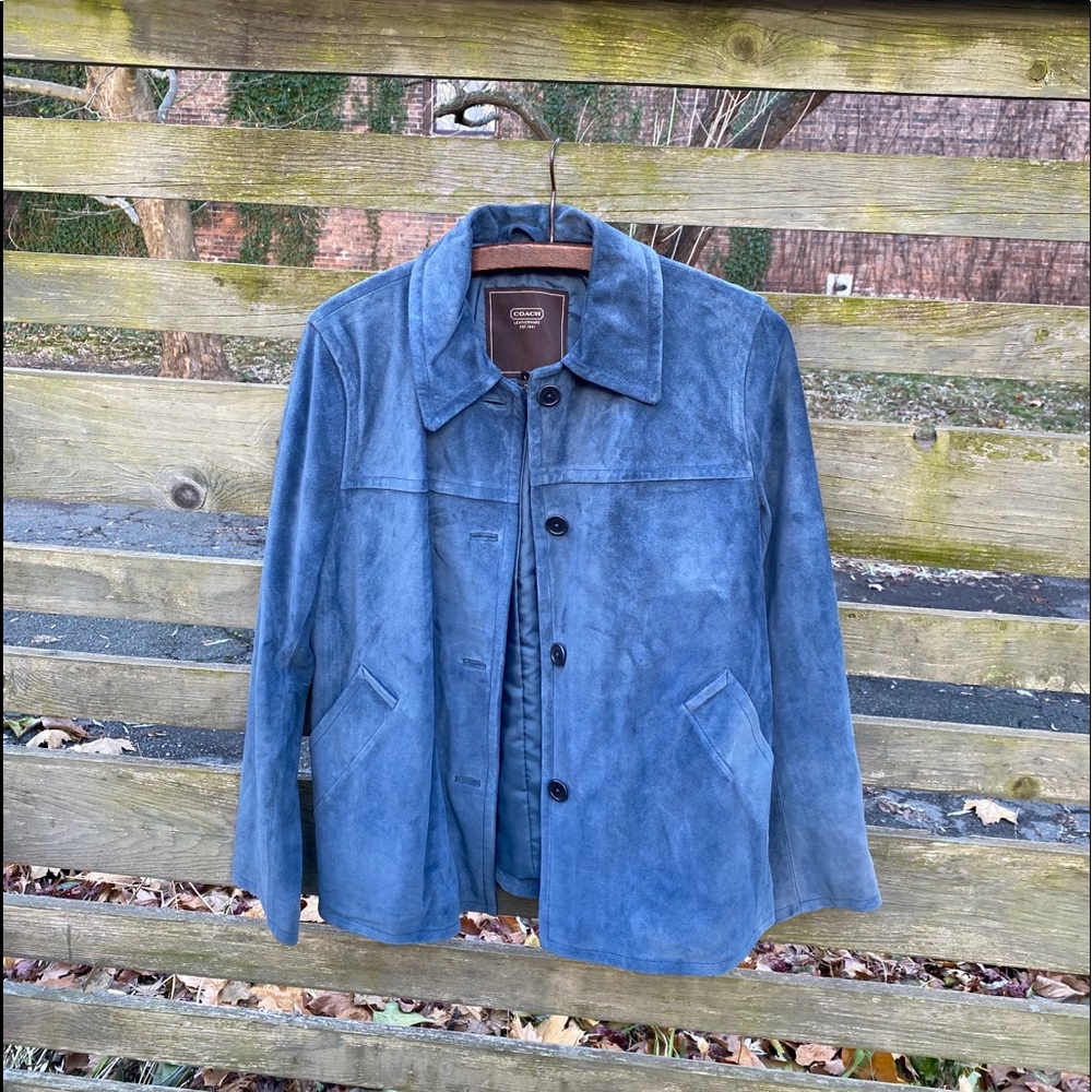 NEVER WORN 100% genuine suede Coach jacket
